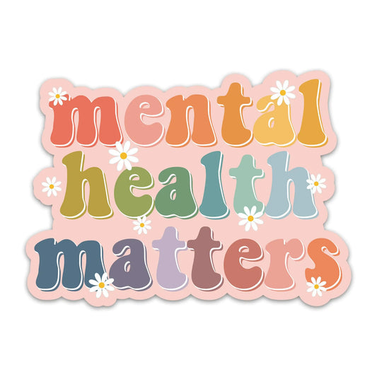 (3PCs) Mental Health Matters Sticker - Mental Health Awareness Stickers - Motivation Self Care Vinyl Waterproof Decals for Laptop Water Bottle Tumble